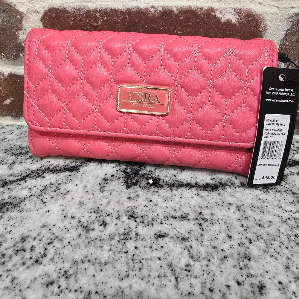 VERA NEW YORK CORA QUILTED FLAP WALLET